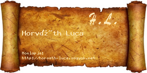 Horváth Luca névjegykártya