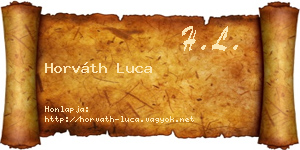 Horváth Luca névjegykártya